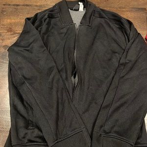 mens large adidas black zip up